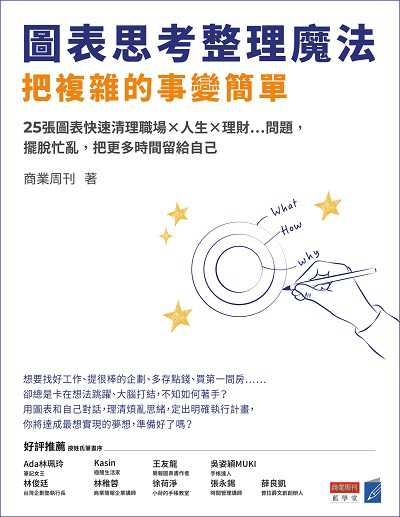圖表思考整理魔法, 把複雜的事變簡單:25張圖表快速清理職場×人生×理財…問題,擺脫忙亂,把更多時間留給自己 出版公司:商業周刊 作者:商業周刊 類型:財經商管-人際溝通 EPUB電子書 繁體中文版