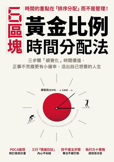 6區塊黃金比例時間分配法:時間的重點在「排序分配」而不是管理!:三步驟「視覺化」時間價值, 正事不荒廢更有小確幸, 活出自己想要的人生 出版公司:方言文化 作者:鄭智荷 類型:財經商管-生涯規劃 EPUB電子書 繁體中文版