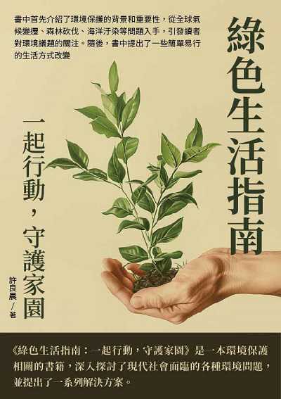綠色生活指南:一起行動, 守護家園 出版公司:千華駐科技 作者:許良晨 類型:親子童書-親子教養 EPUB電子書 繁體中文版