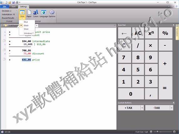 Schoettler CalcTape Pro v5.2.1.0 英文正式版(新型袖珍計算器軟體)