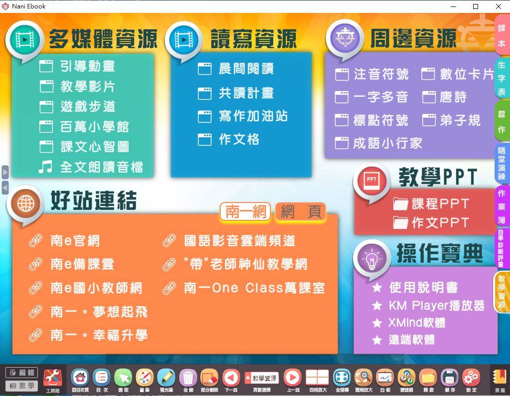 108學年下學期 國小 南一版 國語電子書 4年級(含課本、習作含解答、隨堂練習、作業簿含解答、自學診斷評量)教學光碟DVD版(2片裝)