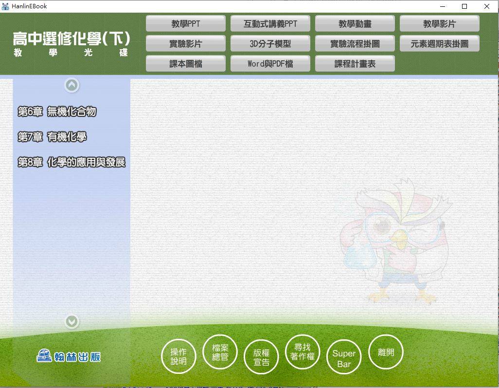 108學年下學期 高中 翰林版 選修化學(下) 教學光碟DVD版