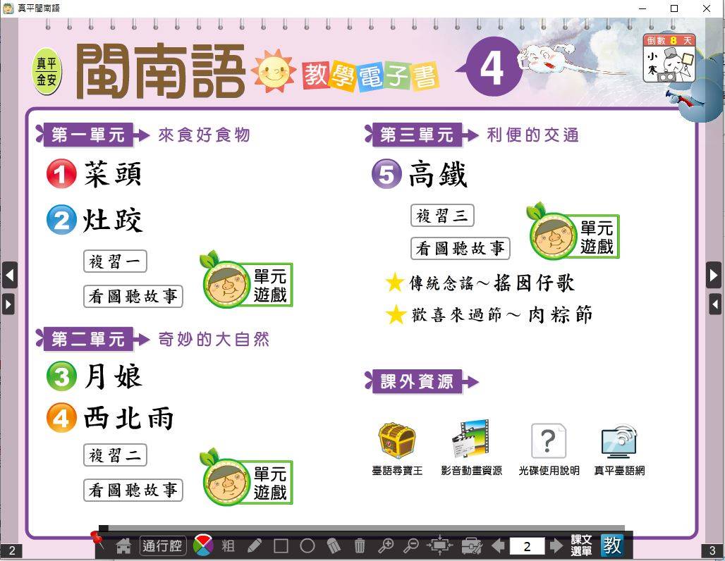 108學年下學期 國小 真平 閩南語電子書 第4冊 教學光碟DVD版