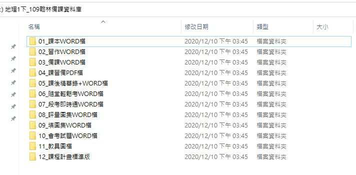109學年下學期 國中 翰林版 地理備課資料庫 1年級(含課本、卷類資源、備課用書、習作含解答、教學輔助資源)教學光碟