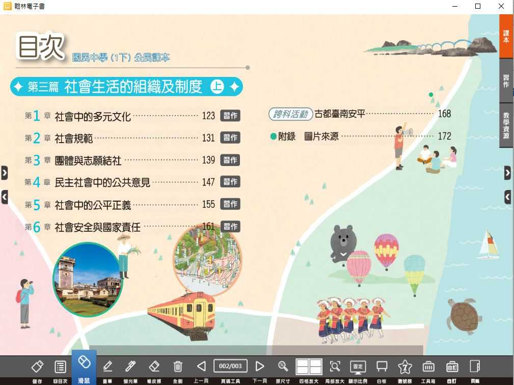 109學年下學期 國中 翰林版 公民電子書 1年級(含課本、習作含解答、教學資源)教學光碟