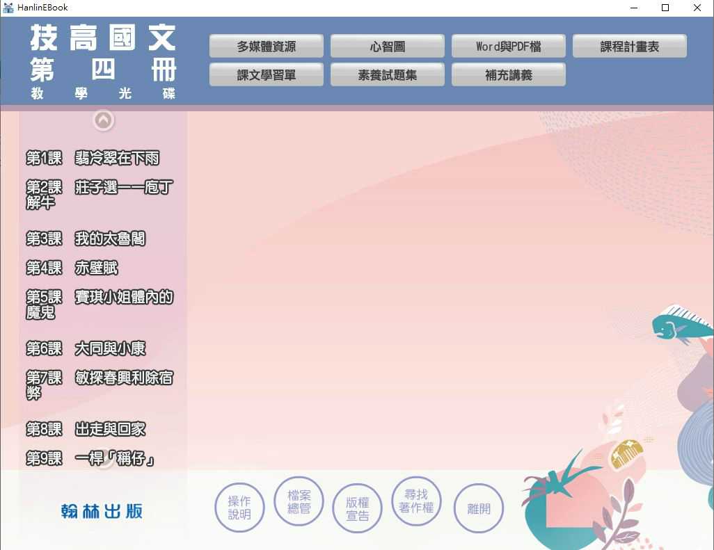 109學年下學期 高職 翰林版 國文科 2年級 教學光碟