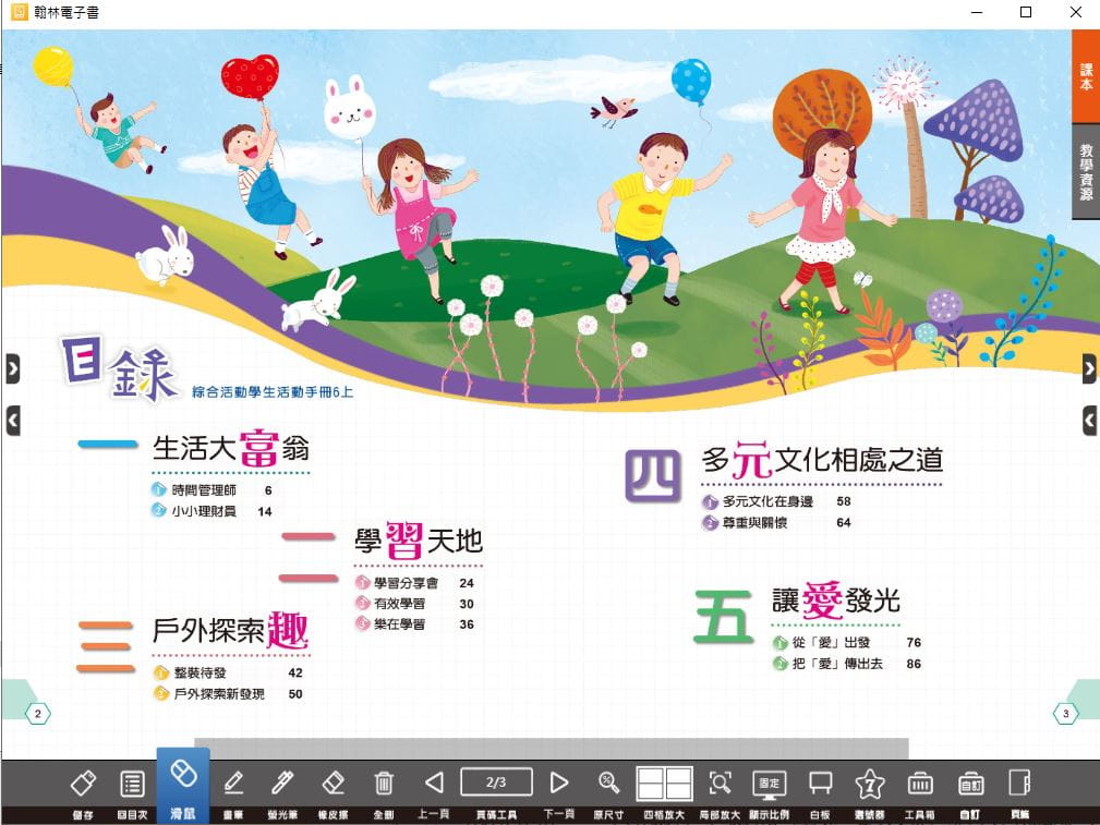 110學年上學期 國小 翰林版 綜合活動電子書 6年級(含課本)教學光碟