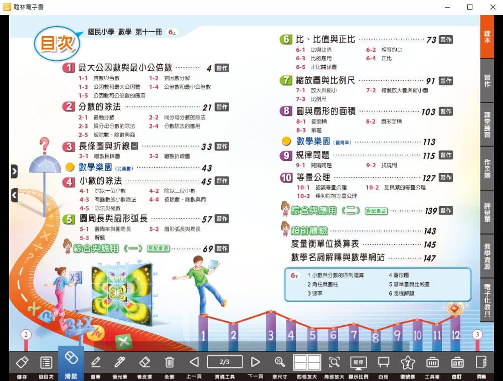 110學年上學期 國小 翰林版 數學電子書 6年級(含課本、習作含解答、課堂練習、數學作卷)教學光碟