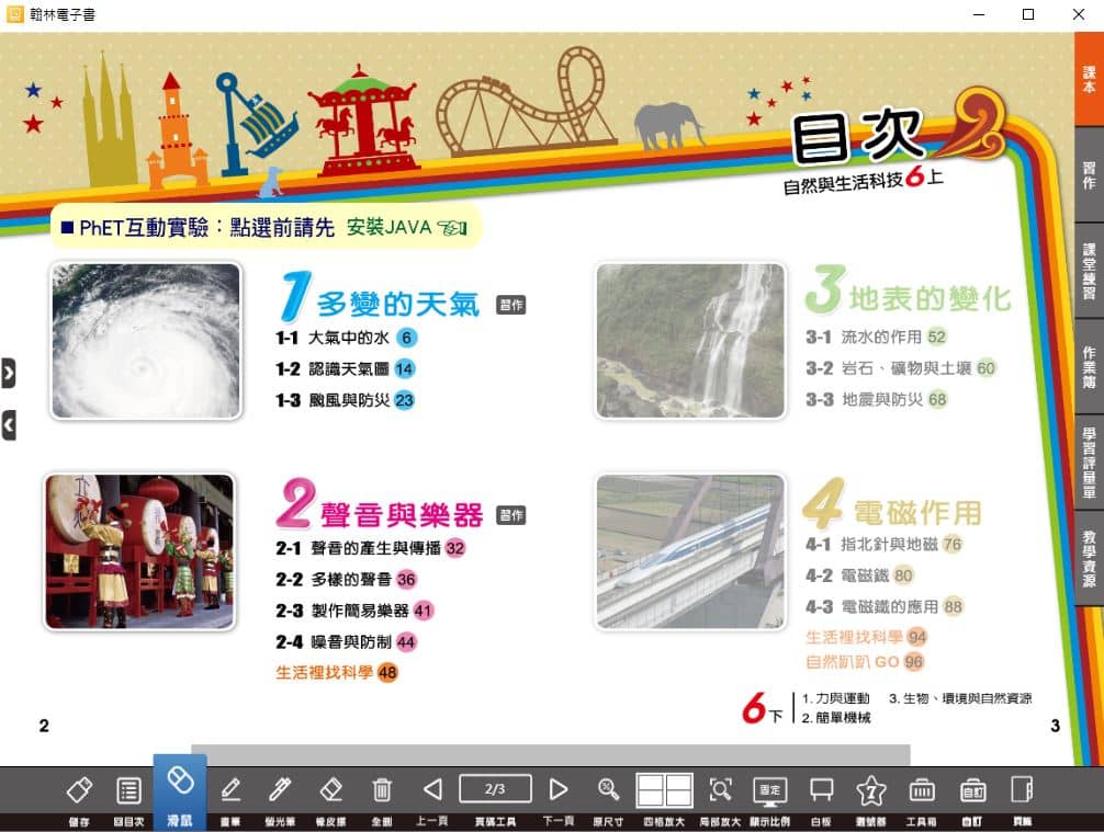 110學年上學期 國小 翰林版 自然與生活科技電子書 6年級(含課本、習作含解答、課堂作卷)教學光碟(2片裝)