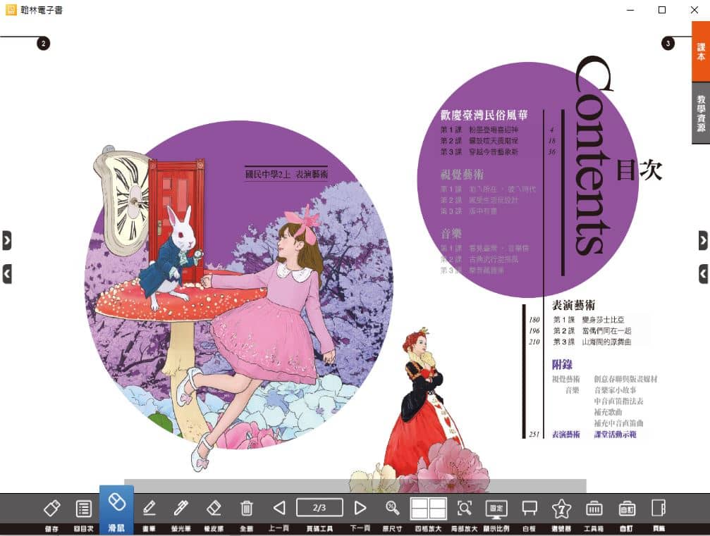 110學年上學期 國中 翰林版 藝術(表演)電子書 2年級(含課本、教學資源)教學光碟