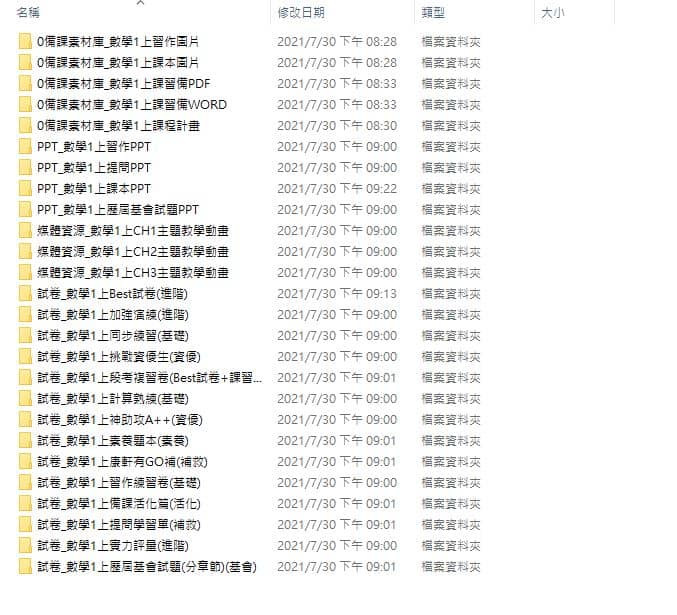110學年上學期 國中 康軒版 數學備課資料庫 1年級(含課本、卷類資源、備課用書、習作含解答、教學輔助資源)教學光碟