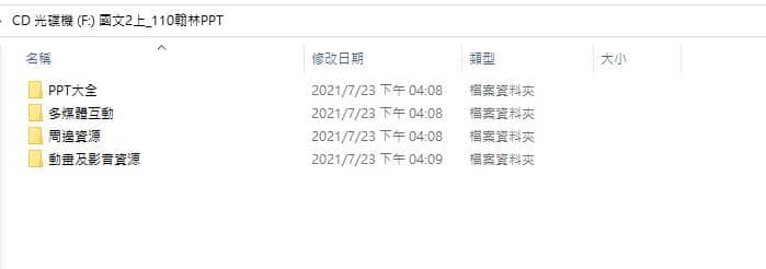 110學年上學期 國中 翰林版 國文PPT教學 2年級(含課本、習作、教學輔助資源)教學光碟