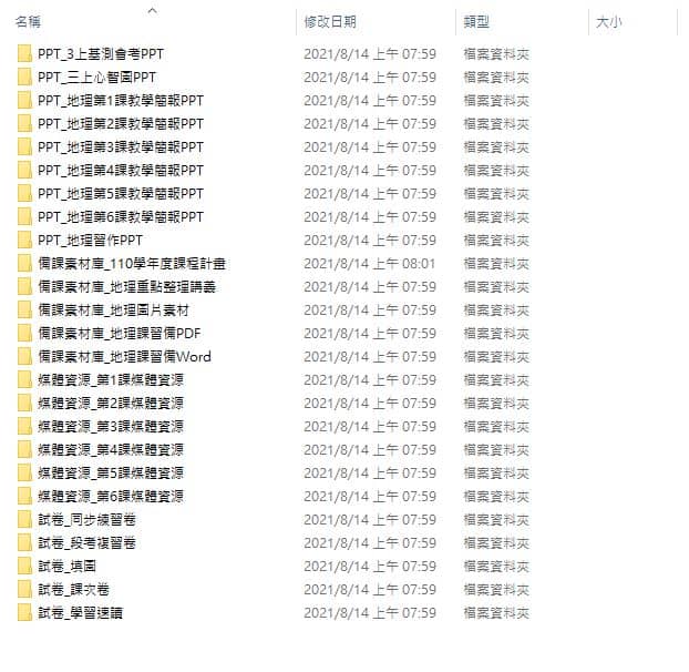110學年上學期 國中 康軒版 地理備課資料庫 3年級(含課本、卷類資源、備課用書、習作含解答、教學輔助資源)教學光碟