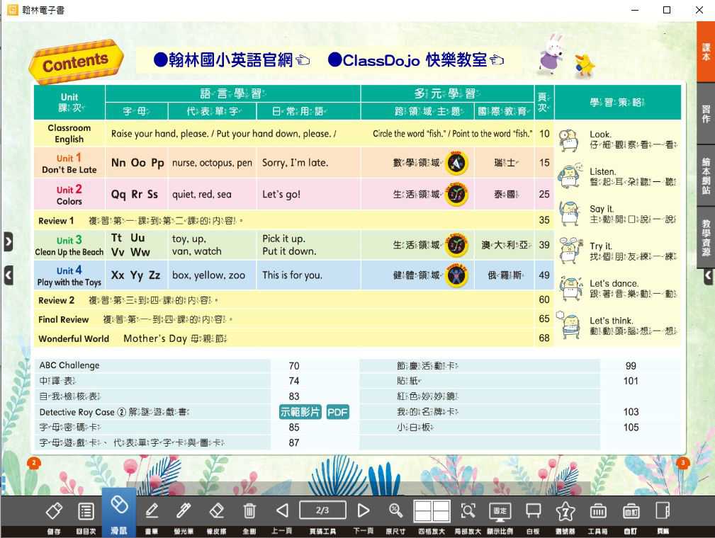 110學年下學期 國小 翰林版 英語電子書 Hooray 第4冊(含課本、習作含解答) 教學光碟