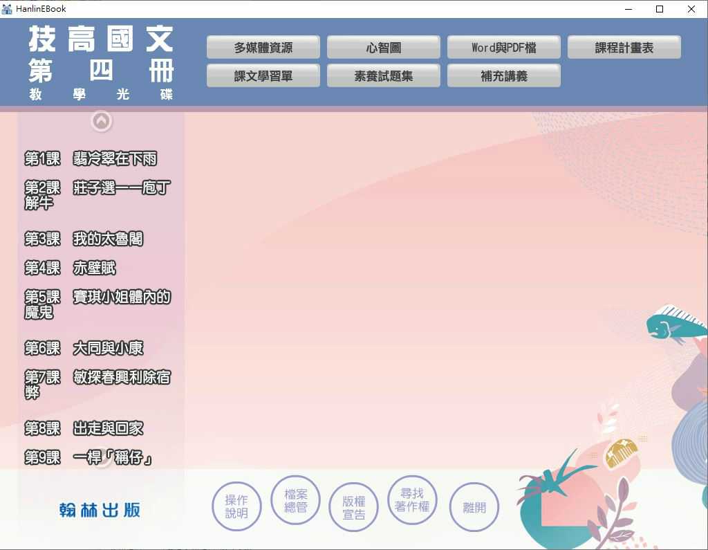 110學年下學期 技術高中 翰林版 國文科 2年級 教學光碟