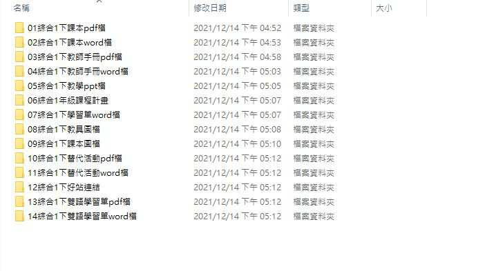 110學年下學期 國中 南一版 綜合活動備課素材庫 1年級(含教具圖檔、課本、教師手冊)教學光碟