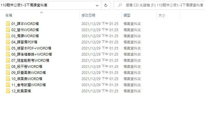 110學年下學期 國中 翰林版 公民備課資料庫 1-3年級(含課本、卷類資源、備課用書、習作含解答、教學輔助資源)教學光碟