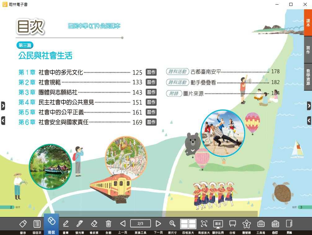 110學年下學期 國中 翰林版 公民電子書 1年級(含課本、習作含解答、教學資源)教學光碟