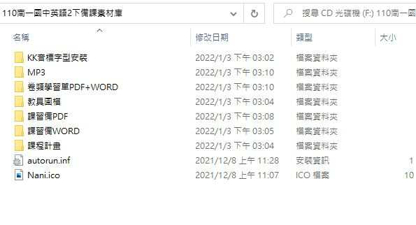 110學年下學期 國中 南一版 英語備課素材庫 2年級(含教具圖檔、課本、卷類資源、備課用書、習作含解答、MP3)教學光碟