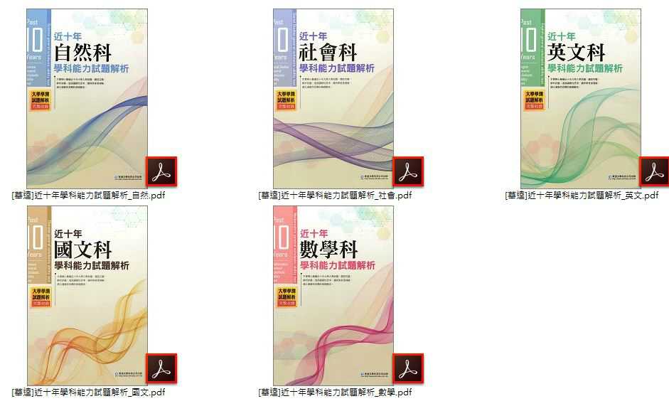 111年高中學測 [漢華]達陣Hold住 102-110學測 歷屆試題 + [華逵]近十年學科能力試題解析 卷類光碟