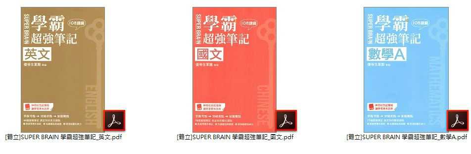 111年高中學測 [詮達]學測衝刺60天搶分題庫 + [龍騰]學霸筆記 + [鶴立]SUPER BRAIN 學霸超強筆記 卷類光碟