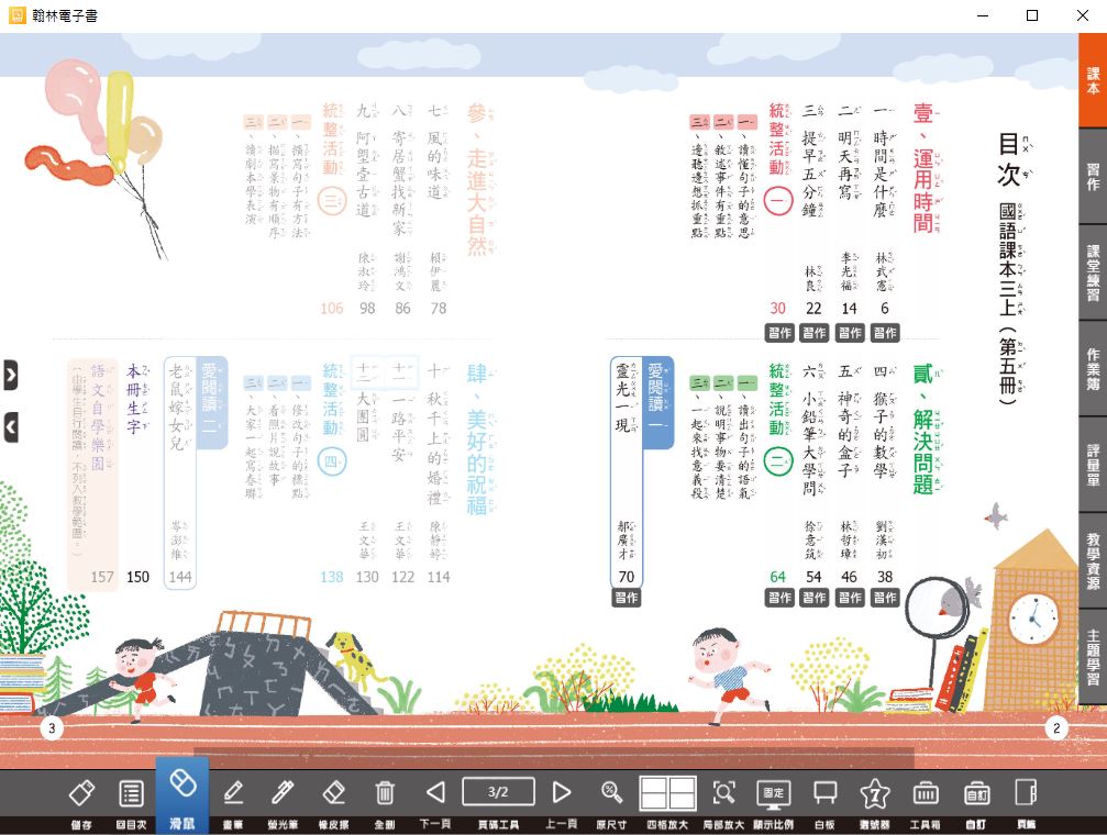 111學年上學期 國小 翰林版 國語電子書 3年級(含課本、習作含解答、課堂練習、國語作卷)教學光碟(2片裝)