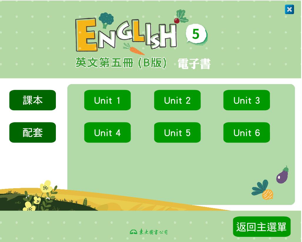 111學年上學期 技術高中 三民東大版 英文科 5(B) 電子書 教學光碟