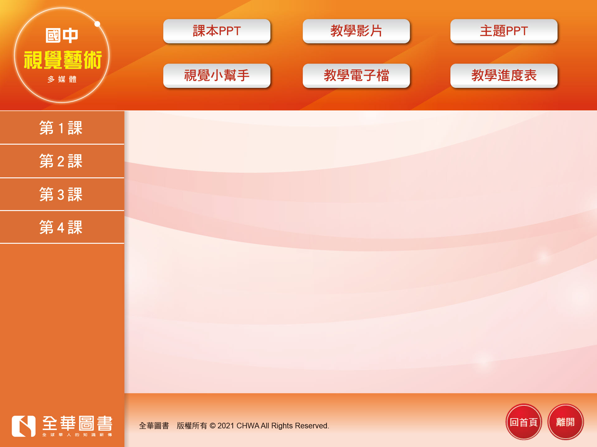 111學年上學期 國中 全華版 藝術 視覺雙語 1年級(含課本、教學資源)教學光碟