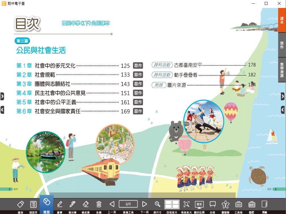 111學年下學期 國中 翰林版 公民電子書 1年級(含課本、習作含解答、教學資源)教學光碟