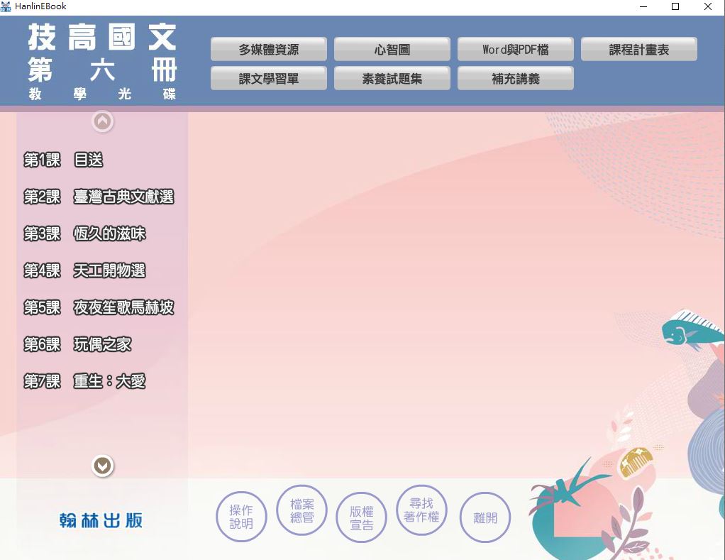 111學年下學期 技術高中 翰林版 國文科 3年級 教學光碟