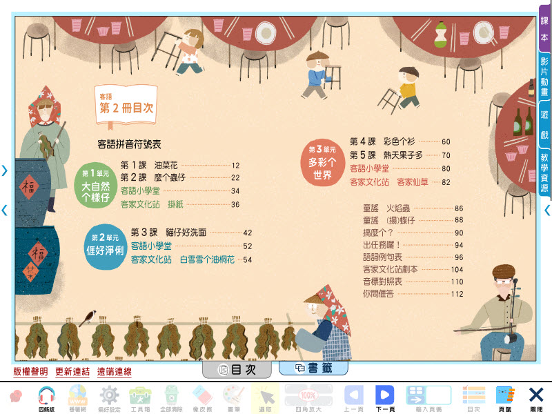 111學年下學期 國小 康軒版 客家語電子書 第2冊(含課本、教學資源)教學光碟