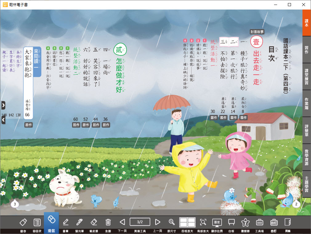 111學年下學期 國小 翰林版 國語電子書 2年級(含課本、習作含解答、課堂練習、國語作卷)教學光碟(2片裝)