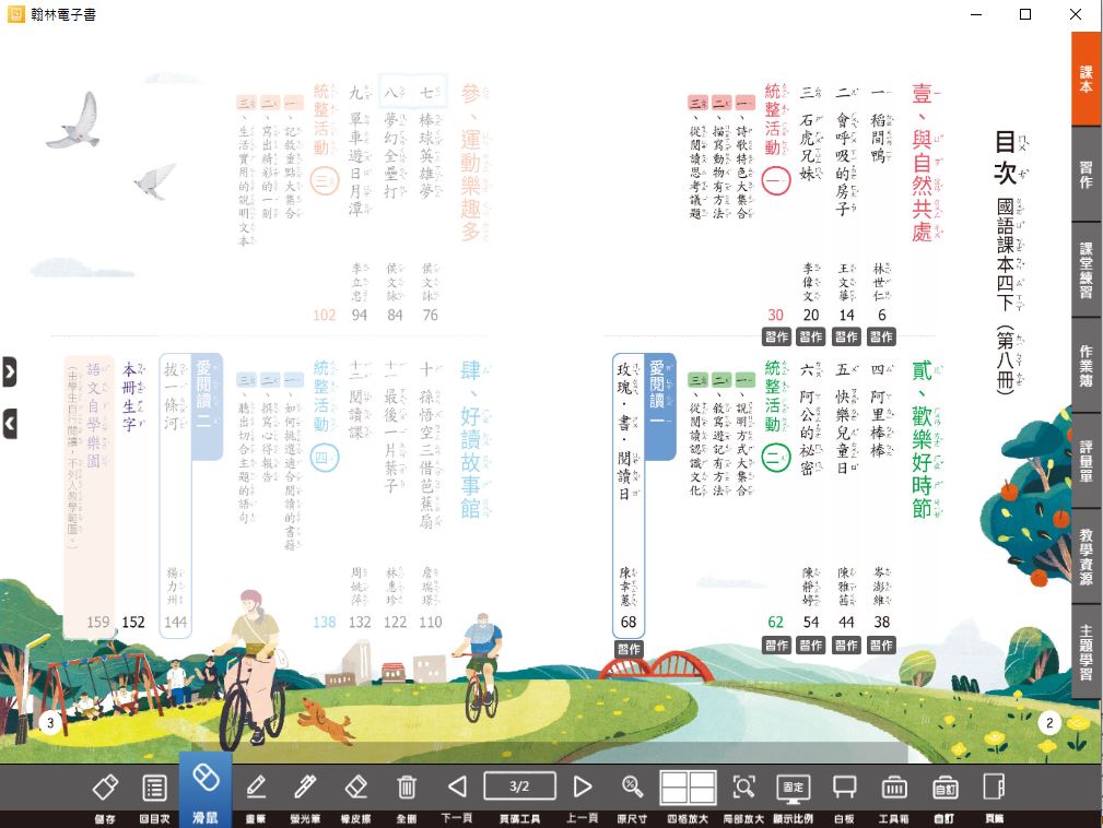111學年下學期 國小 翰林版 國語電子書 4年級(含課本、習作含解答、課堂練習、國語作卷)教學光碟(2片裝)