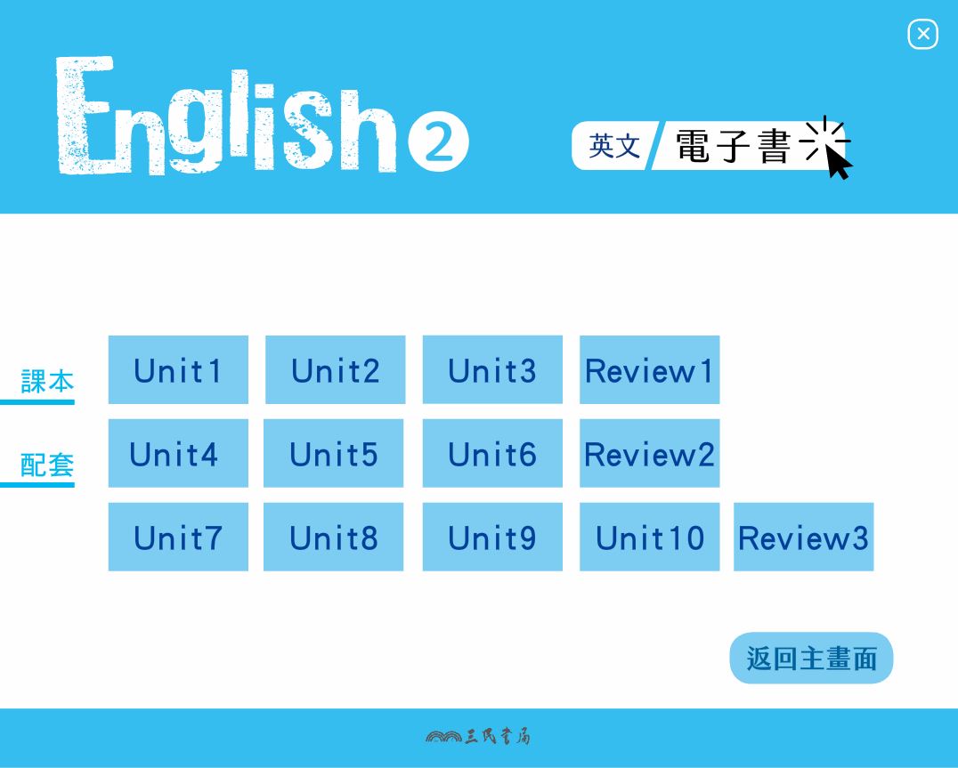 111學年下學期 高中 三民版 英文科 1年級 電子書 教學光碟