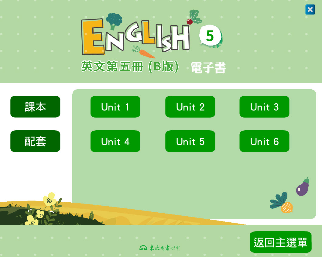 112學年上學期 技術高中 三民東大版 英文科 5(B) 電子書 教學光碟