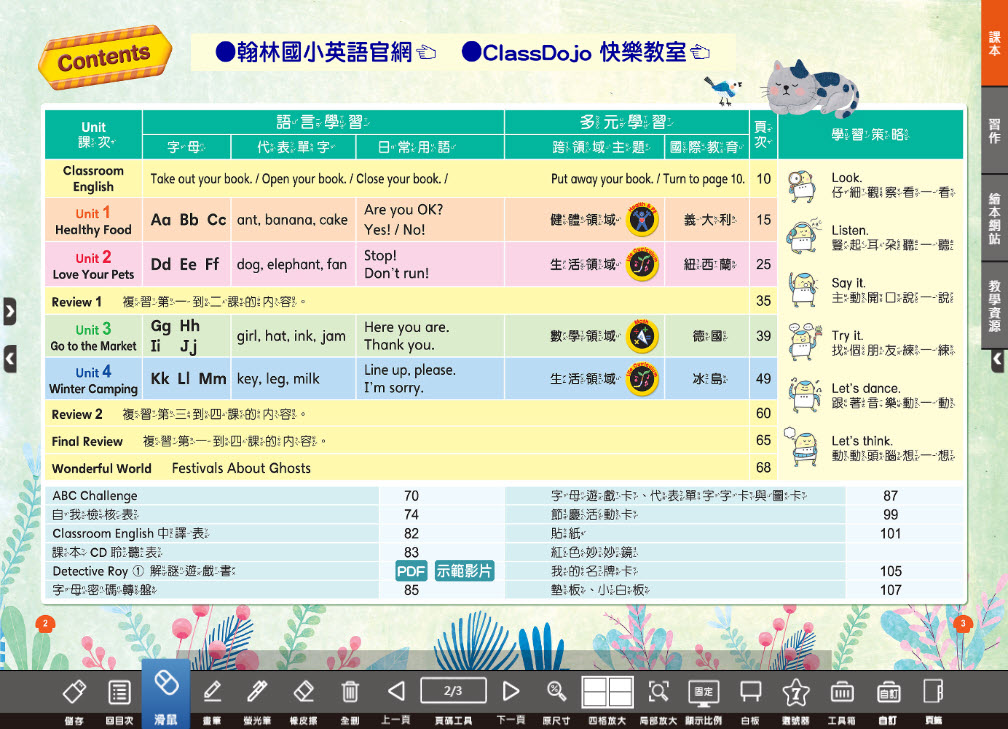 112學年上學期 國小 翰林版 英語電子書 Hooray 第3冊(含課本、習作含解答) 教學光碟