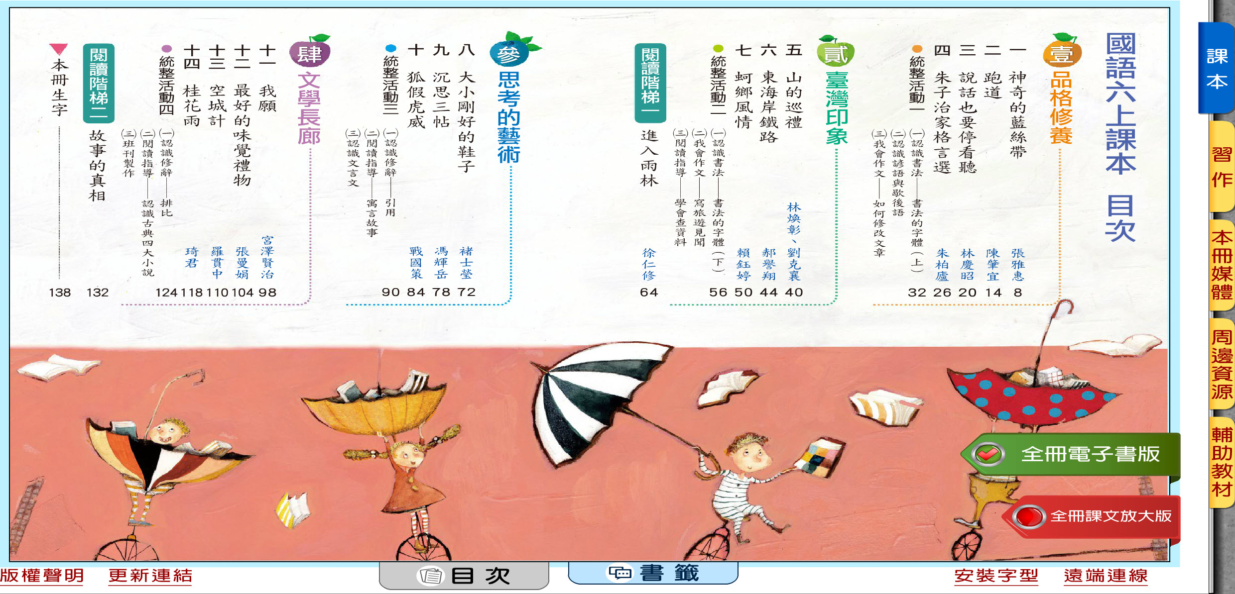 112學年上學期 國小 康軒版 國語電子書 6年級(含課本、習作含解答、教學資源)教學光碟