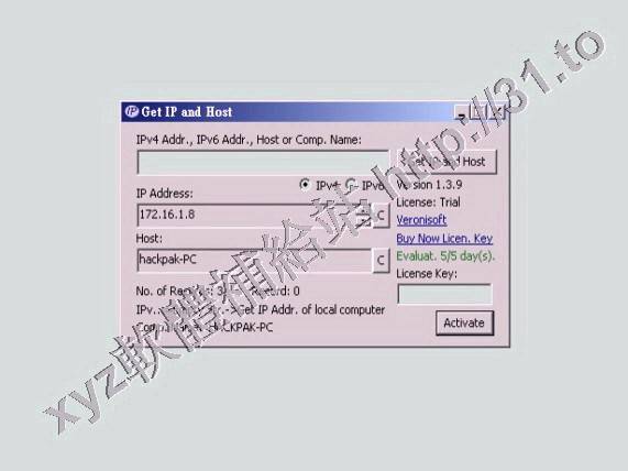 Veronisoft Get Ip And Host v1.4.3 英文正式版(DNS系統中查找IP地址和主機名資訊軟體)