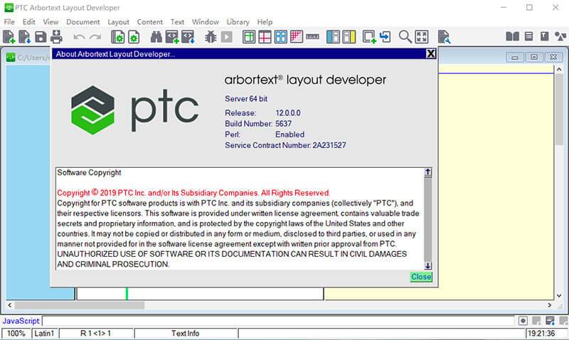 PTC Arbortext Layout Developer 12.0.1 全功能結構化編製 英文版