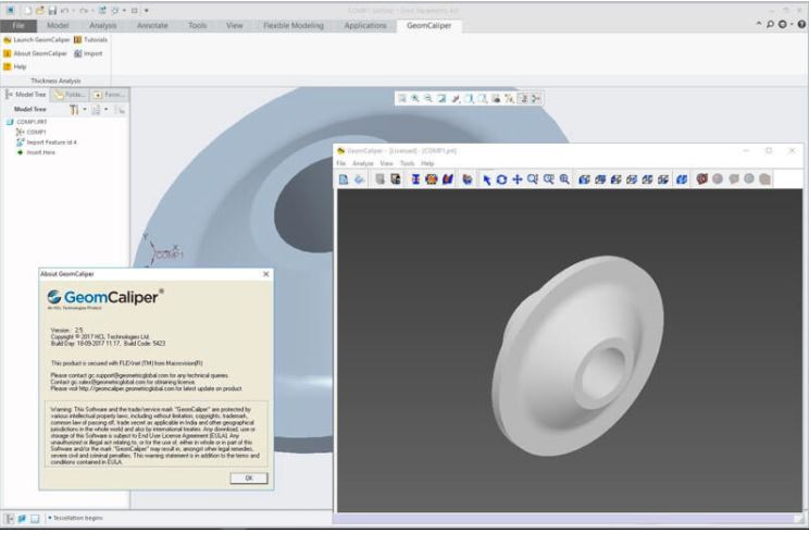 Geometric GeomCaliper 2.7.2 for Creo 厚度測量分析工具 英文版
