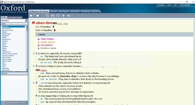 Oxford Advanced Learner’s Dictionary 1.1.2.19 牛津高階英語詞典 英文版