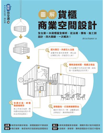 圖解貨櫃商業空間設計:全台第一本貨櫃屋全解析,從法規、價格、施工到設計,四大關鍵、一次解決! 出版公司:麥浩斯 作者:漂亮家居編輯部 類型:建築設計-室內設計 PDF電子書 繁體中文版