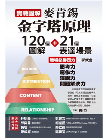 實戰圖解麥肯錫金字塔原理：120個圖解+21個表達場景，職場必勝四力一學就會，思考力、寫作力、演說力、問題解決力 出版公司:布克文化 作者:郭力 類型:商業-職場成功法 EPUB電子書 繁體中文版