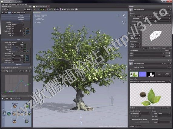 SPEEDTREE CINEMA V7.1.1 英文正式版(三維樹木建模軟體)